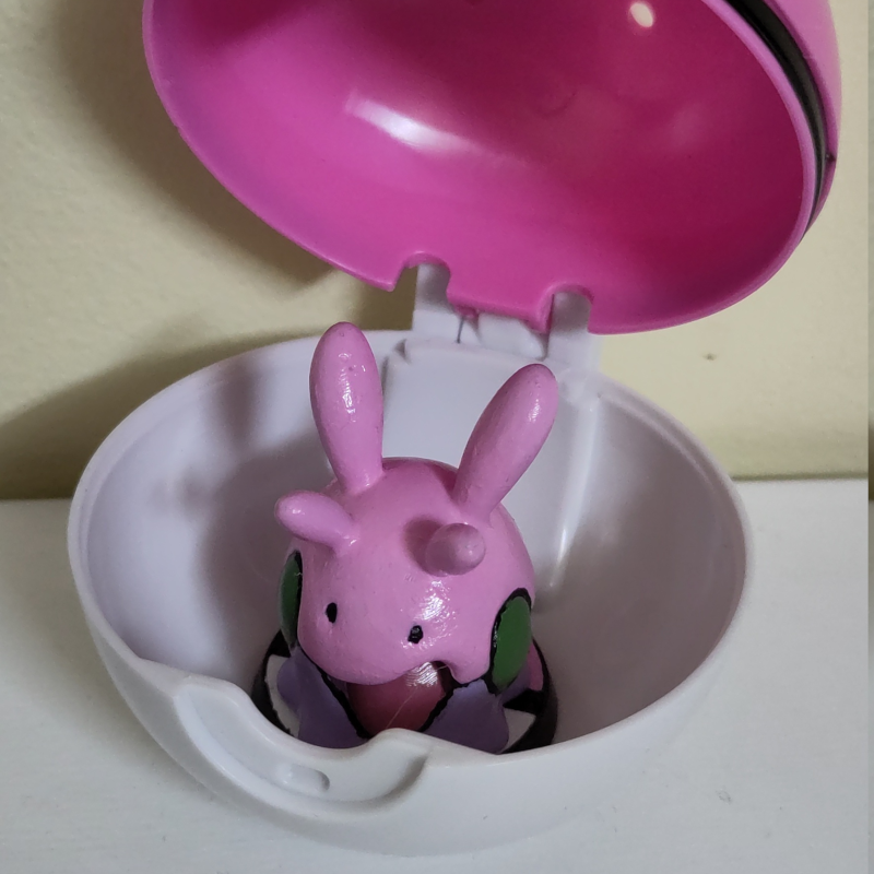 Goomy in the love ball.