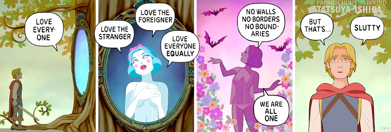 Snow White is now a camgirl in a magic mirror breaking free love.