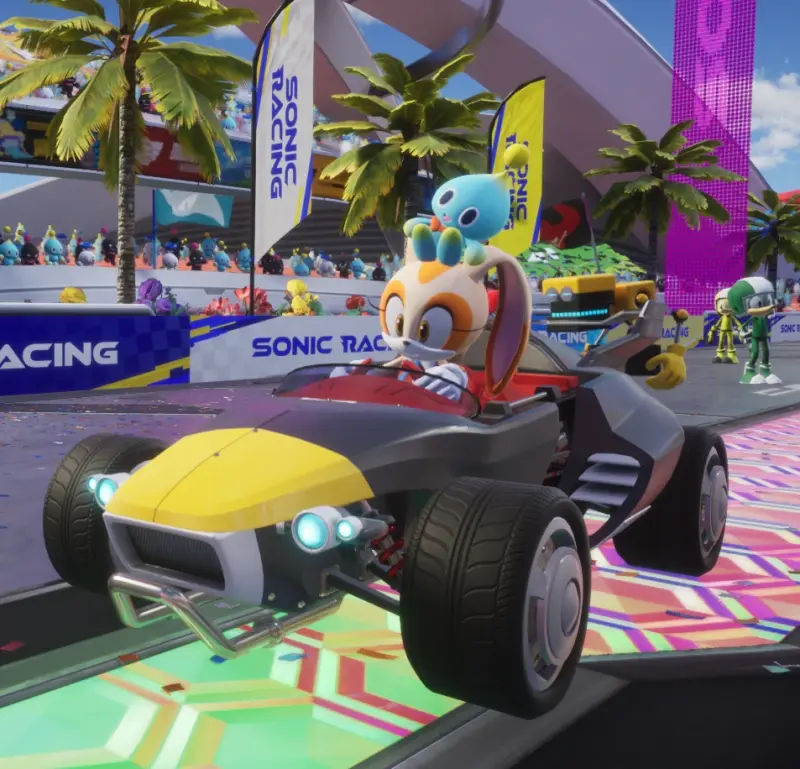 Cream in Tails’ car from the game but painted black with a yellow nose.
