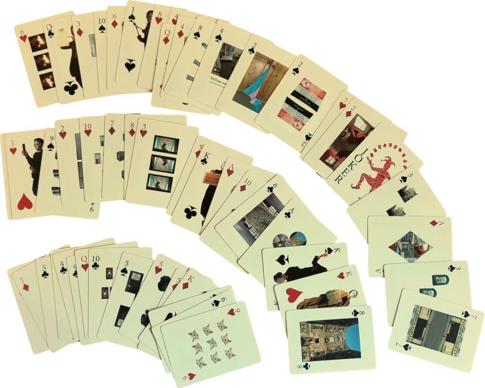 The custom deck of cards.