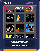 Download Pico-8 BBS randomiser Pico-8 cartridge